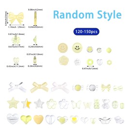 Forise 120pcs Acrylic Yellow Assorted Beads Mix random Style Candy Color Pastel Plastic Flower Beads for DIY Jewelry Making Bracelet Necklaces Phone Lanyard
