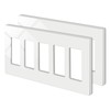 2 Pack BESTTEN 5-Gang Screwless Wall Plate, USWP4 Off White
