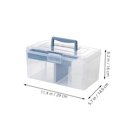 jojofuny Box Multipurpose Craft Storage Box Transparent Portable Container for Sewing Supplies Durable Material Easy Access Organizer for Arts Crafts Versatile Storage
