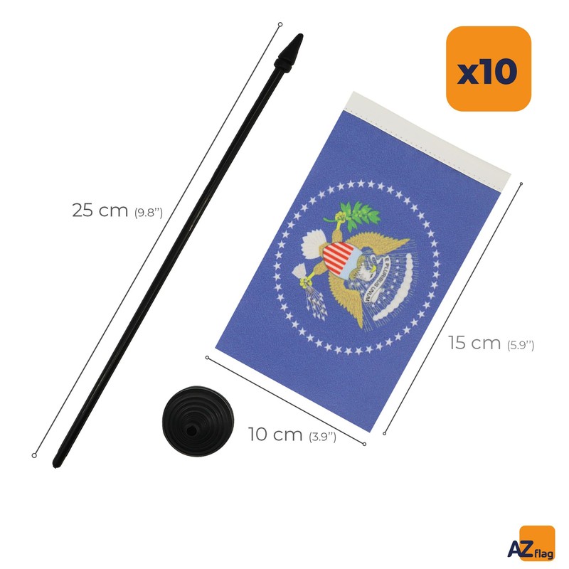 AZ FLAG - 10 x USA President Table Flags -