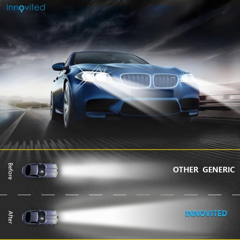 Innovited 9006 6000K HID Xenon Bulbs Bundle with 35W AC