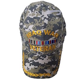 Iraq War Veteran Camo Style Embroidered Baseball Cap Ball Hat Iraqi Freedom