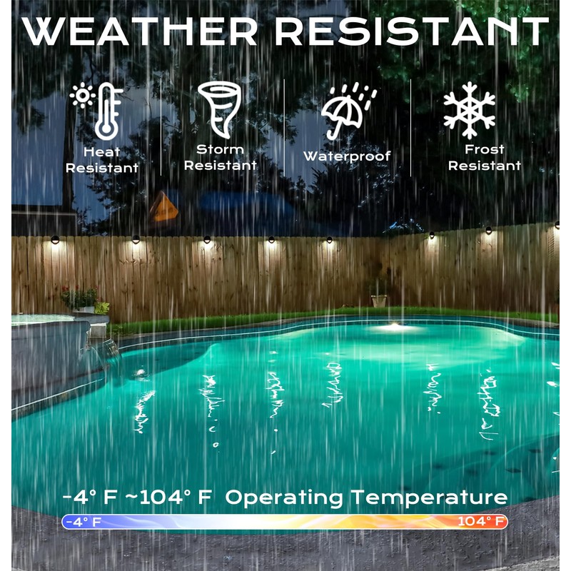 CLOUDY BAY [12 Pack] 3CCT Low Voltage LED Deck Lights