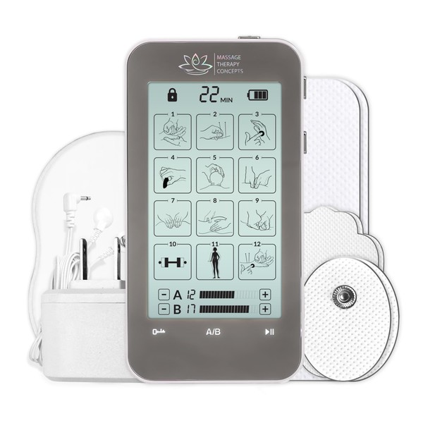 TENS Unit & EMS Muscle Stimulator for Pain Relief Therapy, Sciatica, Neck & Back Pain, Portable Stim Machine for Muscle Recovery. Tens Machine | 12 Modes and 20 Intensity Levels, FSA & HSA Product