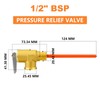 GASHER 1/2" BSP RV Water Heater Temperature and Pressure Relief