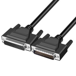 Jienk 5FT DB44 Male to Female Extension Cable, HDB44 RS232 Serial D-SUB 3Row 44Pins Gold Plated Connector Straight Through Cord for CNC Computers Mechanical Equipment