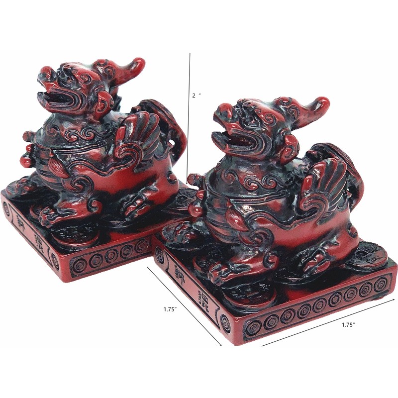 Betterdecor A Pair of Feng Shui Pi Yao/Pi Xiu (Cherry)