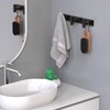 HUFEEOH Coat Hooks Wall Mount, Stainless Steel 3 Hooks Towel