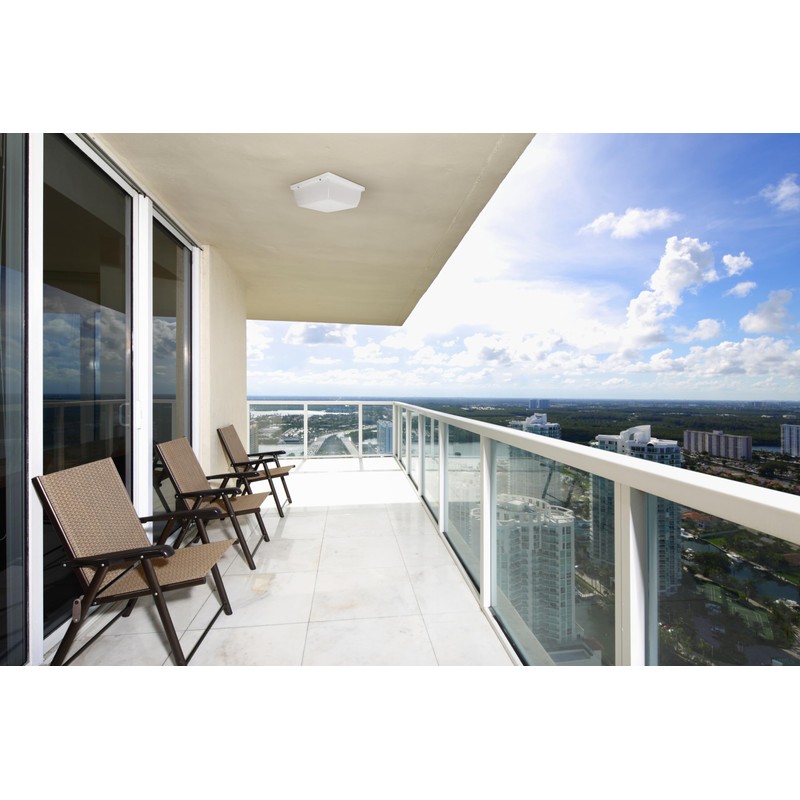 Solus Guardian Square Outdoor Wall or Ceiling Mount Light Fixture