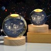 BAODELI 3D Solar System Crystal Ball, 3.15nch Decorative Quartz Glass