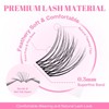 CALAILIS Individual Eyelashes, 132 Pieces, DIY Cluster Eyelashes, D Curl,
