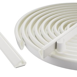 19.7 Ft V-Shape Weather Stripping Door Seal Strip,Self Adhesive Foam Door Insulation Weatherstripping for Doors Frame,Window Insulation for Winter,Door Soundproof Gap Filler Sealing Strip,White