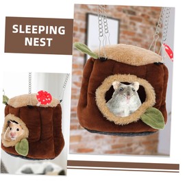 Levemolo Hamster Sleep Hideout Bed Warm and Comfortable Nest for Small Pets for Dwarf Hamsters Guinea Pigs and Chinchillas Safe and Easy to Install Winter Pouch