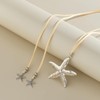 ZMANYIJEW Shell Starfish Necklace Conch Seashell Statement Pandent Chunky Necklace