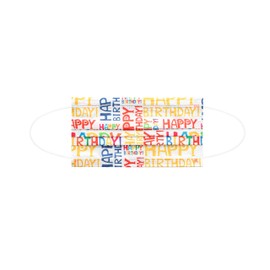 Komonee Face Mask 3 Ply Disposable Happy Birthday Dustproof Mouth Cover Covering For Men Women Outdoors Indoors Cycling Ski Protection (Pack of 10)