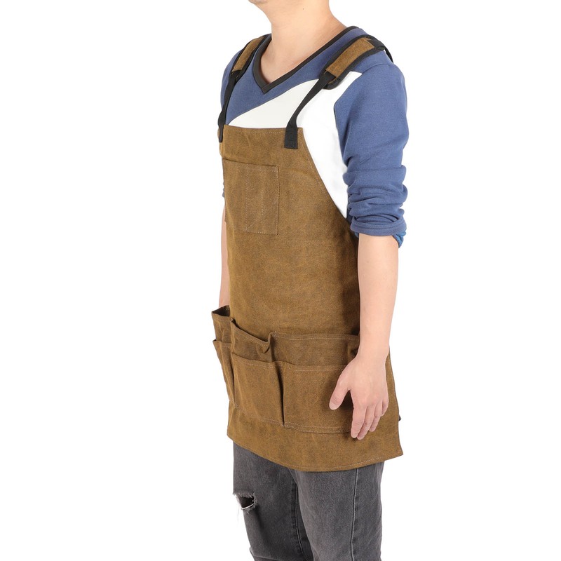 Woodworking Apron Thick Shoulder Pads Adjustable Strap Work Apron with