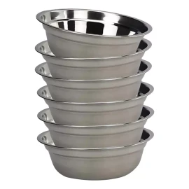 XOF Pack 6 Bowl Mezclador 16 Cm Tazón Inoxidable Cocina Mayoreo