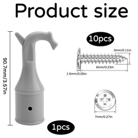 Dachboden Haken,Bodentreppe Ersatzteile,Bodentreppe Dachfenster Griffhaken,Stockhaken Für Dachfenster Stange Zum Öffnen, Dachbodenluke, Dachfenster, Skylight Window, Mit 10 Schrauben