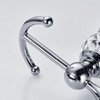 PEONYBATH Chrome Bathroom Robe Hooks,Towel Hook Silver Crystal Bathroom Hardware