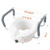 Adjustable 5\" Height Raised Toilet Seat for Elongated Toilets 350