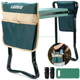 LANNIU Garden Kneeler Seat, Foldable Garden Stool, Heavy Duty Garden Chair for Kneeling and Sitting, Gardening Gifts for Women, Grandparents, Seniors, Mom & Dad