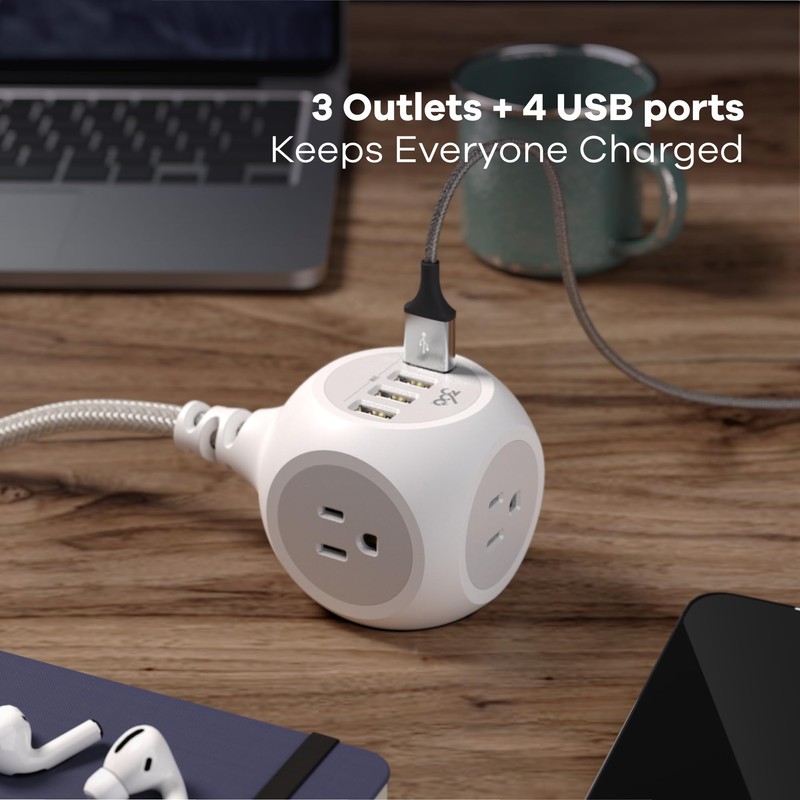 360 Electrical PowerBall24 USB-C Power Strip – 24 Watts, 3
