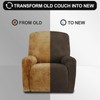 FestiCorp Recliner Chair Covers Real Velvet 4-Pieces Recliner Covers for