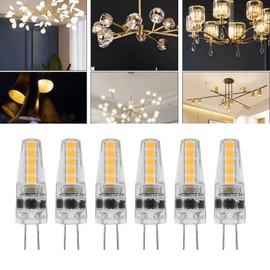 LED Bulbs, 10Pcs Warm White 3000K Energy Saving G4 LED Bulbs 2W Bi Pin Base Dimmable Bulbs for Chandeliers, Ceiling Lamps Chandelier Ceiling Lamp Table Lamp AC 12‑24V