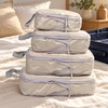 Compression Packing Cubes Set for Travel – Foldable Nylon Zipper