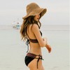 [Lamerry] ビーチハット レディース 麦わら帽子 日焼け対策 海 プール ストローハット カンカン帽 サマー