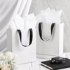 Yeaqee 12 Pack Blank Gift Bags with Tissue Paper Marker,