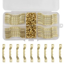 Kissral Sawtooth Picture Hanging 100 Pack Fixings Screw in Hanger Hooks with Double Holes for Art Photo Canvas Wall Mounting 45mm x 8mm