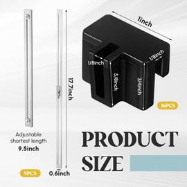 Humyoun 24 Pcs Metal Adjustable File Cabinet Rails Set Include 16 Hanging File Rail Clips 8 Cabinet Dividers Bars Suitable for Cabinets with Drawer Thickness Less Than 1/8 Inch(Silver,10-18.5 Inch)