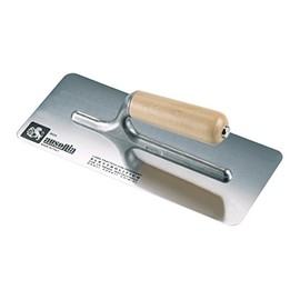 AUSONIA - 42161 Smoothing Trowel for Pieces Made of Stainless Steel 24 x 10 with Rounded Edges, Ideal for Polishing Marble Material or Venetian Pieces