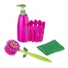 Vigar Flower Power Pink Sink Caddy Set with Soap Dispenser,