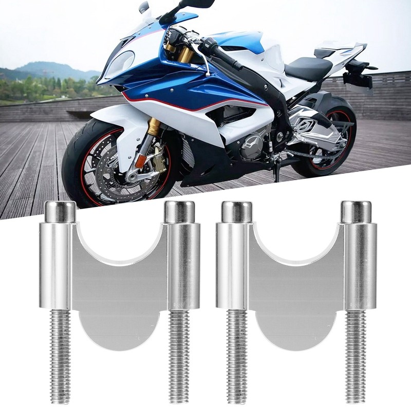 7/8in 30mm Handlebar Risers Clamp Bars Kit Universal Parts for