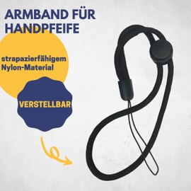 Best Sporting Hand Whistle, Set of 4, Colourful, High-Quality Referee Whistle, Trainer Whistle, Football Whistle for Children, Robust Sports Whistle, Trainer Whistle, Sports Whistle (Black Bracelet)