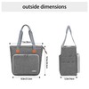 Luxja Bible Bag with Multiple Pockets for Bible Study Items,