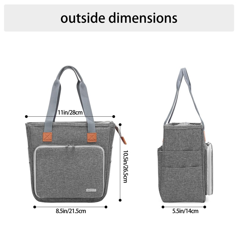 Luxja Bible Bag with Multiple Pockets for Bible Study Items,
