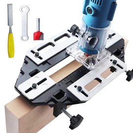 Aluminum Alloy Door Hinge Jig ，Door Hinge Hole Woodworking Hole Opener Slotting Locator ，Hinges for Wood Cabinet Kitchen Door Lock Installation