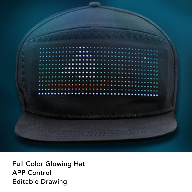 Dpofirs LED Hats, Cool Hat with LED Display, App Control,