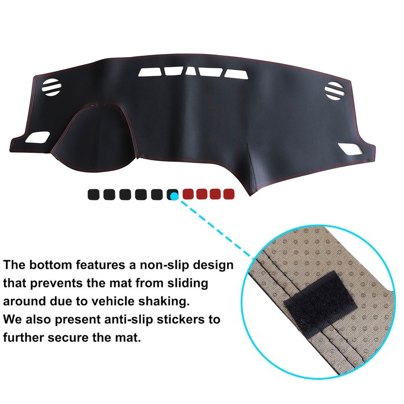 Priprilod Car Leather Dashboard Dash Cover Protector Mat Pad with