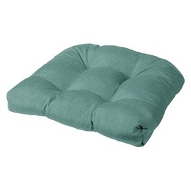 Cushion Source 19" x 18" x 4" Tufted Rounded Back Seat Cushion | Chair Pad | Indoor/Outdoor | Multiple Fabric Options Available (Sunbrella Makers Cast Breeze)