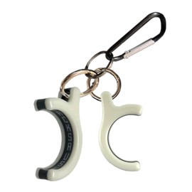BacksRush Golf Ball Hanger Golf Ball Hanger with Carabiner - Set of 2 - Holds 2 Golf Balls - Caddy Bag, Round Bag, Belt and More (White x Black)