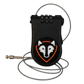 Rightline Gear 100640 Combination Cable Lock for Car Top Carrier, Black/Orange