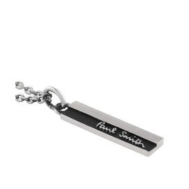 Paul Smith Bicolor Logo Women's Necklace, Silver Stainless Steel, No Gemstone