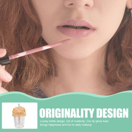 iplusmile 7pcs Cute Lip Gloss Tubes Empty Lipgloss Container Lip Glaze Tubes Reusable Refillable Lip Gloss Container Ice Cream Shape Diy Cosmetic Samples Bottle