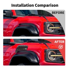 JWWY for Bronco Side Air Conditioning Vent Outlet Cover Trim Compatible with 2021-2023 Ford Bronco Raptor Accessories Black Carbon Fiber 2PCS