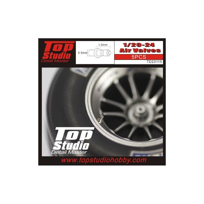 Top Studio F1 エアーバルブ 5個 1/20-1/24 TD23115