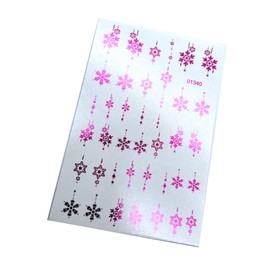 INKVICTUS Winter Snowflake Nail Decals/Sliders Purple Foil 01340